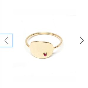 Poppy Finch 14k ruby signet ring